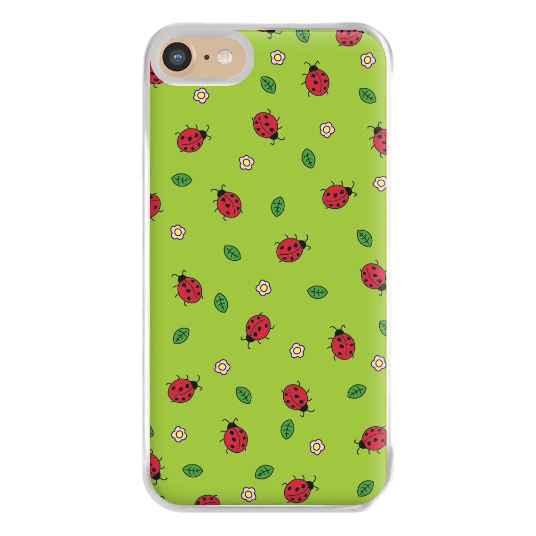 Ladybugs And Flowers - Spring Patterns Phone Case for iPhone 6 / 7 / 8 / SE