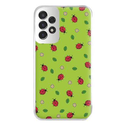 Ladybugs And Flowers - Spring Patterns Phone Case for Galaxy A53