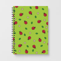 Ladybugs And Flowers - Spring Patterns Notebook