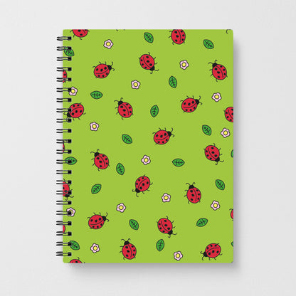 Ladybugs And Flowers - Spring Patterns Notebook