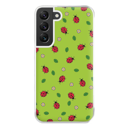 Ladybugs And Flowers - Spring Patterns Phone Case for Galaxy S22 Plus