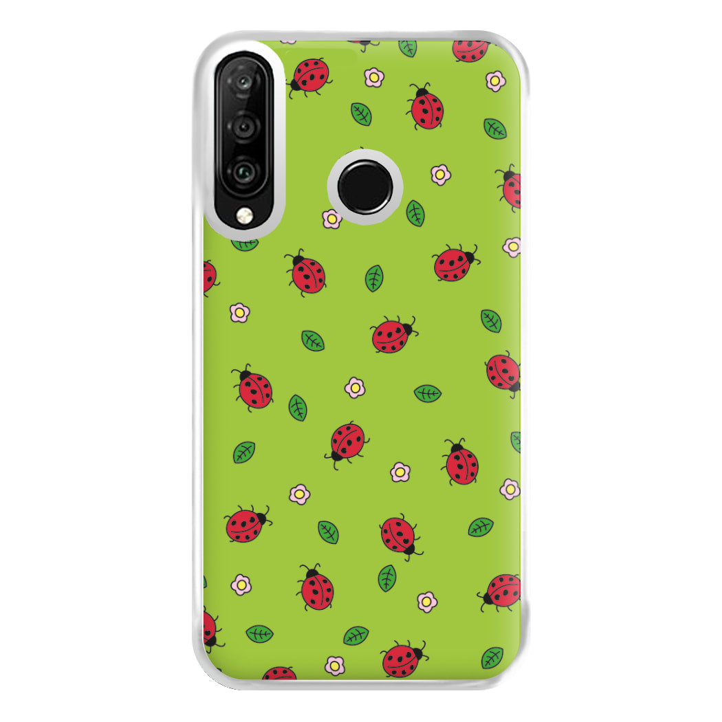 Ladybugs And Flowers - Spring Patterns Phone Case for Huawei P30 Lite