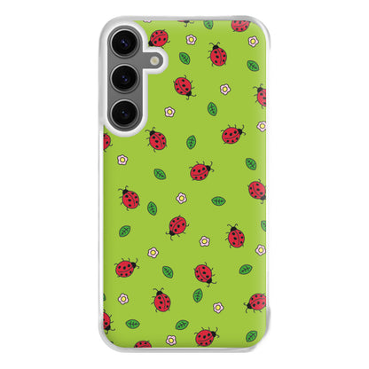 Ladybugs And Flowers - Spring Patterns Phone Case for Galaxy S24FE