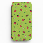 Ladybugs And Flowers - Spring Patterns Flip / Wallet Phone Case 1