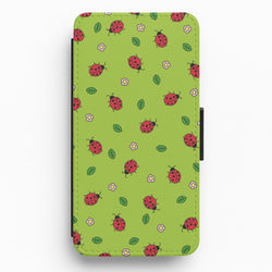 Ladybugs And Flowers - Spring Patterns Flip / Wallet Phone Case