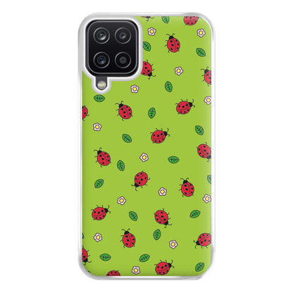 Ladybugs And Flowers - Spring Patterns Phone Case for Galaxy A12