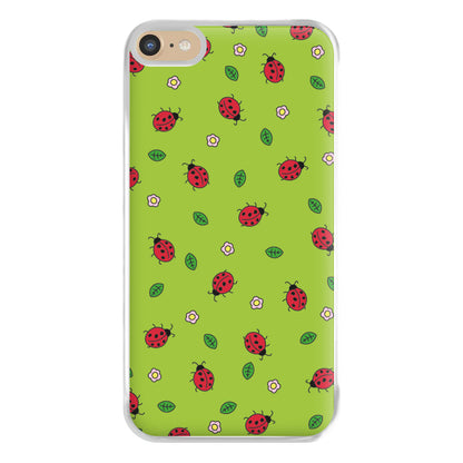 Ladybugs And Flowers - Spring Patterns Phone Case for iPhone 6 Plus / 7 Plus / 8 Plus