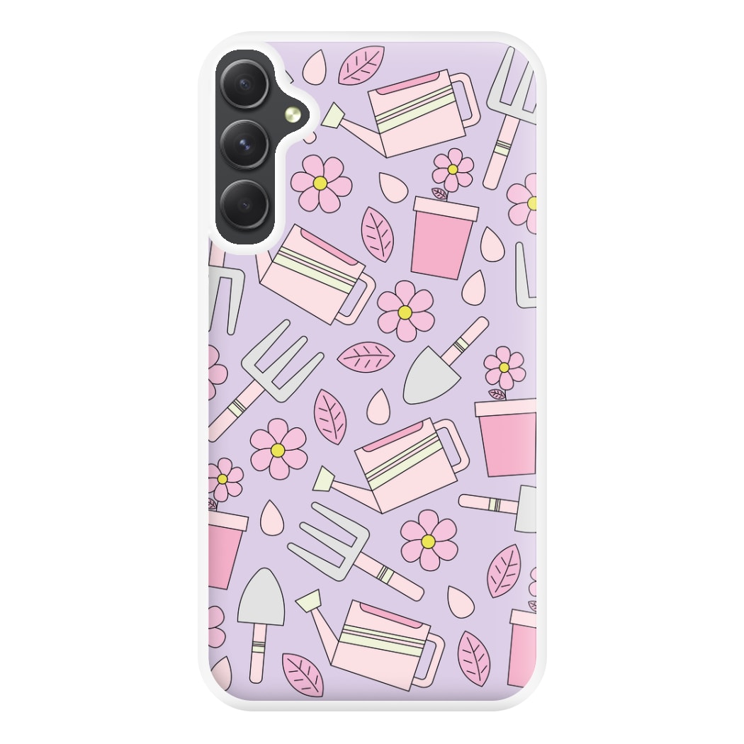 Gardening Tools - Spring Patterns Phone Case for Galaxy A14