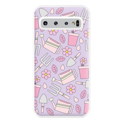 Gardening Tools - Spring Patterns Phone Case for Galaxy S10 Plus