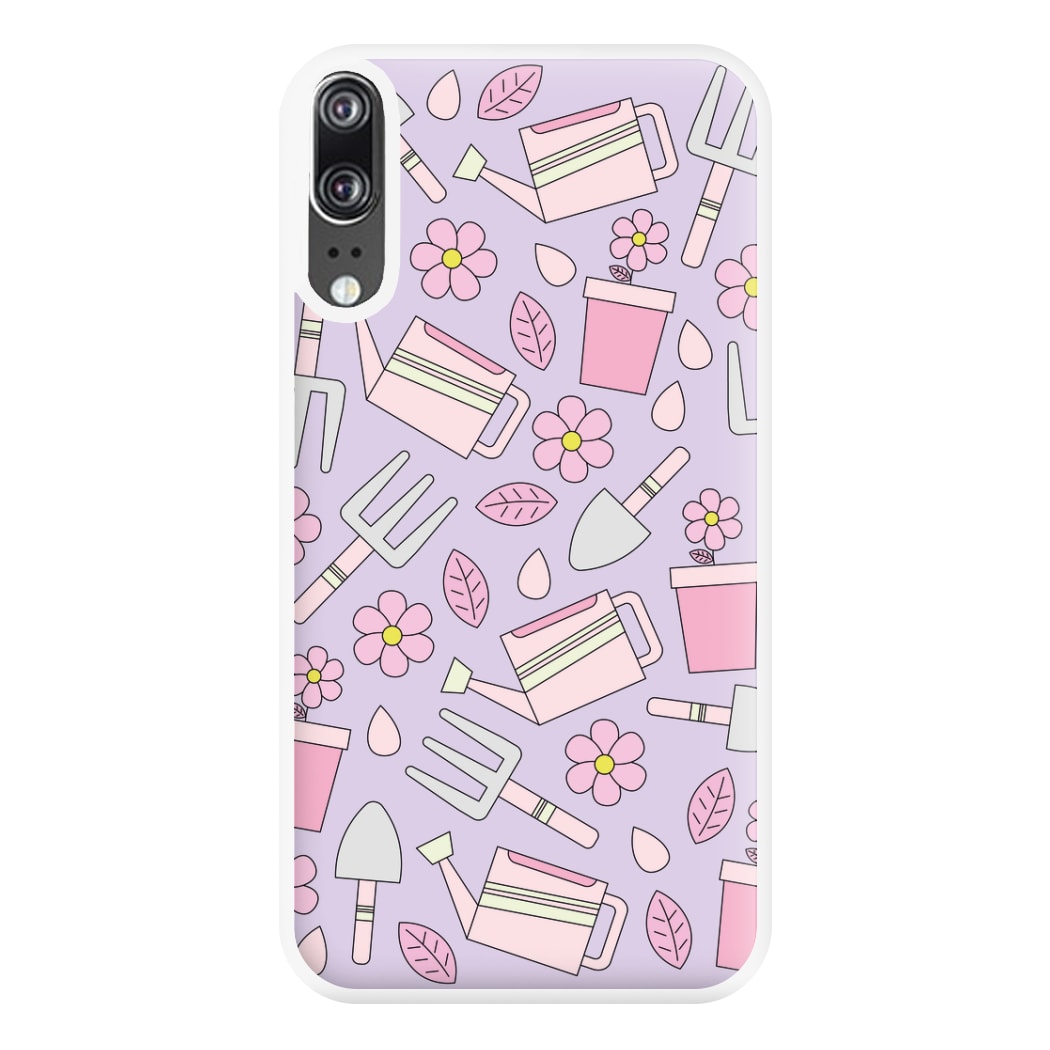 Gardening Tools - Spring Patterns Phone Case for Huawei P20