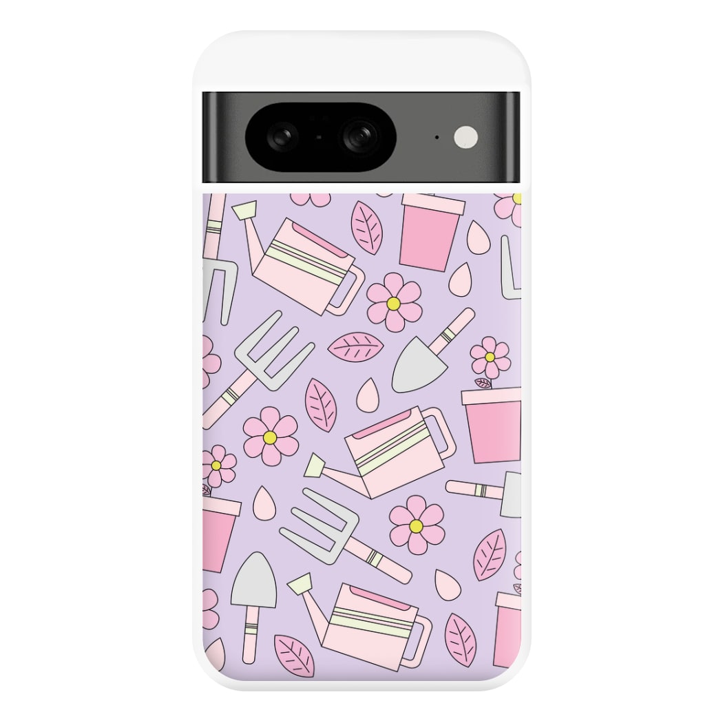 Gardening Tools - Spring Patterns Phone Case for Google Pixel 8