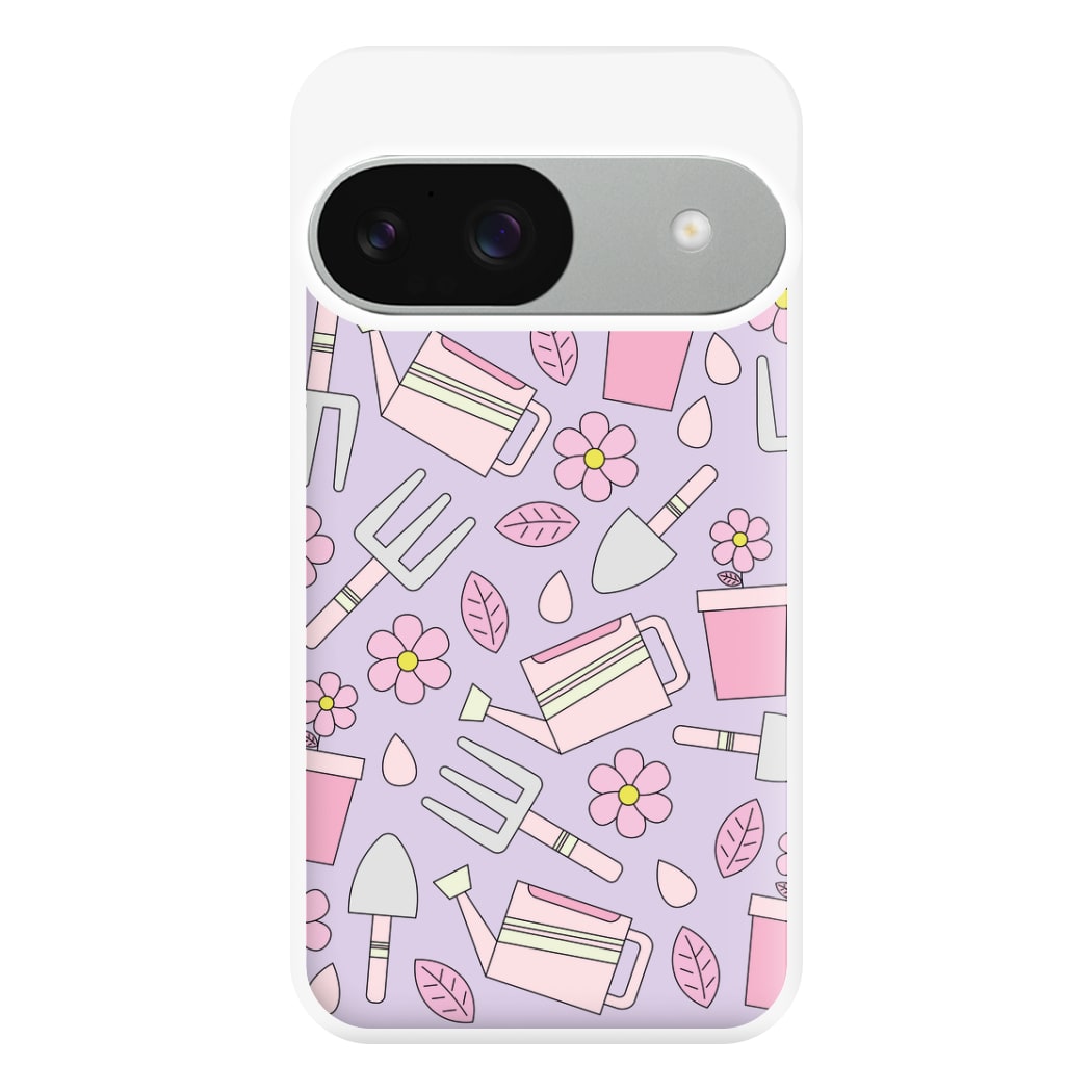 Gardening Tools - Spring Patterns Phone Case for Google Pixel 9 / 9 Pro