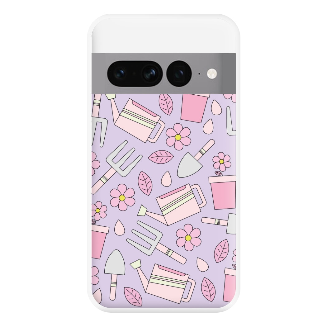 Gardening Tools - Spring Patterns Phone Case for Google Pixel 7 Pro