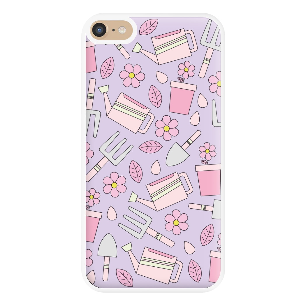 Gardening Tools - Spring Patterns Phone Case for iPhone 6 Plus / 7 Plus / 8 Plus