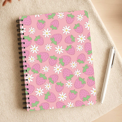 Pink Strawberries - Spring Patterns Notepad