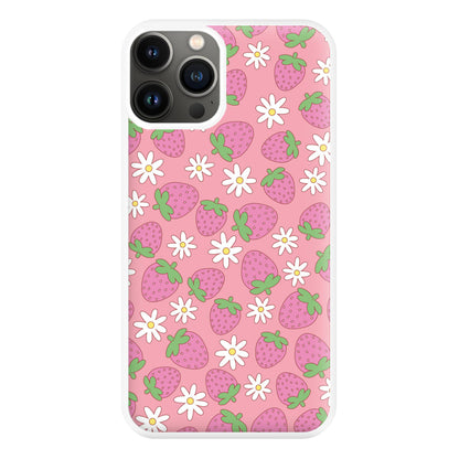 Pink Strawberries - Spring Patterns Phone Case for iPhone 11 Pro Max