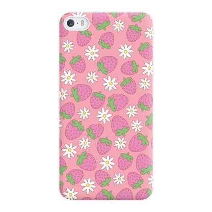 Pink Strawberries - Spring Patterns Phone Case for iPhone 5 / 5s / SE 2016