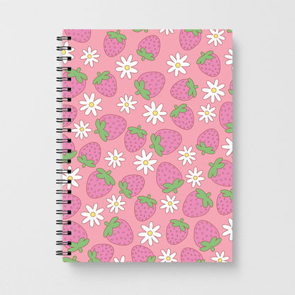 Pink Strawberries - Spring Patterns Notebook