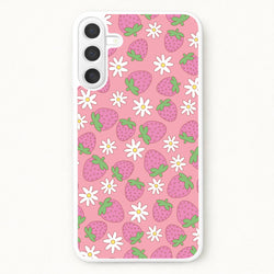 Pink Strawberries - Spring Patterns Phone Case for Galaxy A37