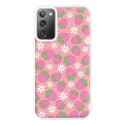 Pink Strawberries - Spring Patterns Phone Case for Galaxy Note 20 Ultra