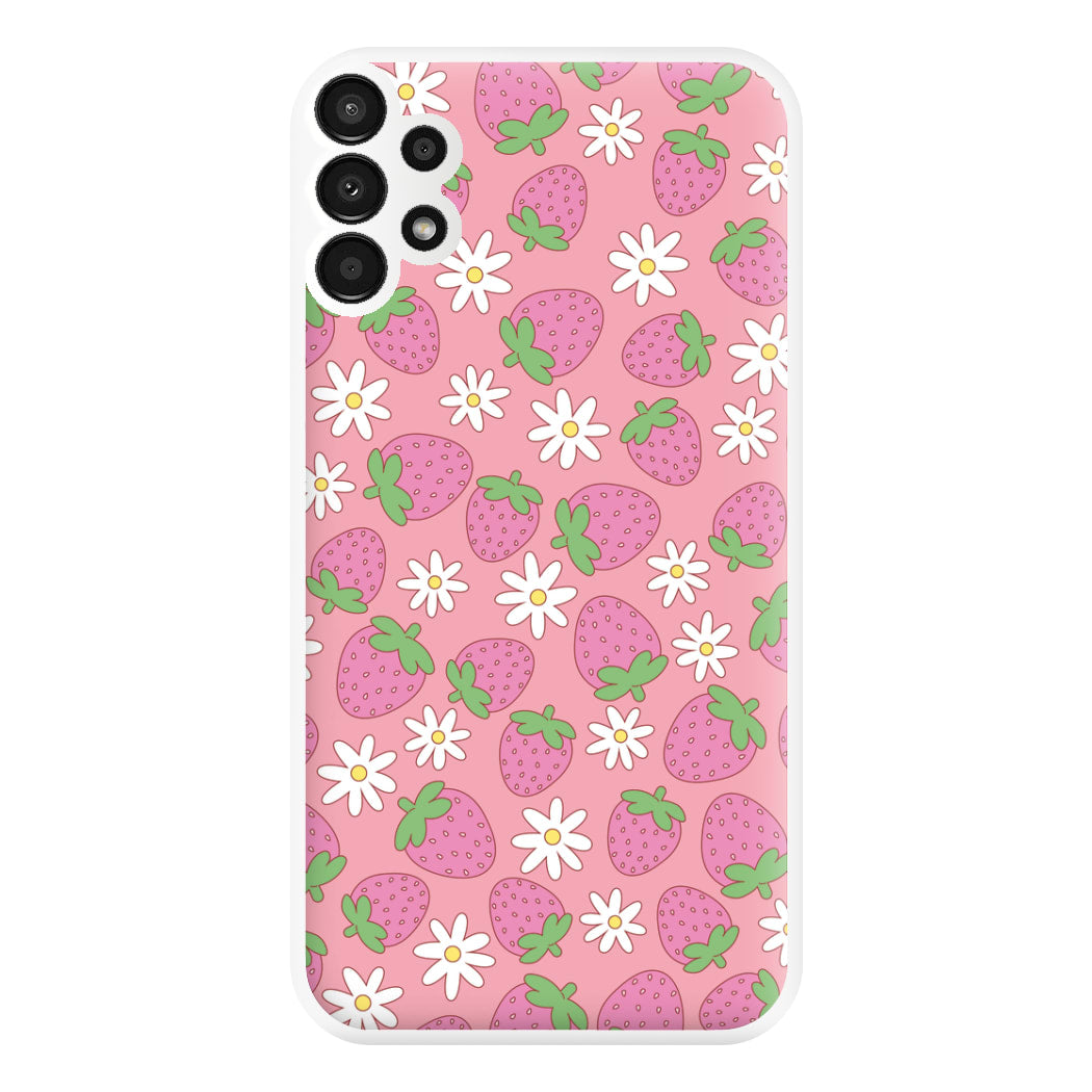 Pink Strawberries - Spring Patterns Phone Case for Galaxy A13