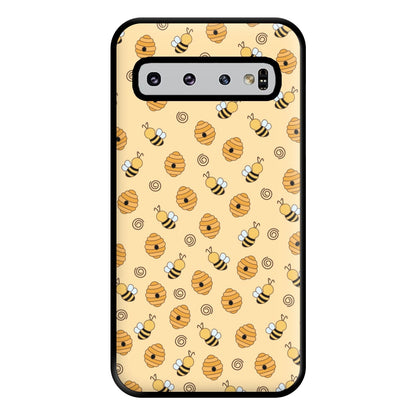 Honey Bees - Spring Patterns Phone Case for Galaxy S10 Plus