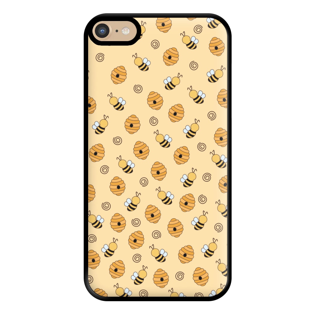 Honey Bees - Spring Patterns Phone Case for iPhone 6 Plus / 7 Plus / 8 Plus