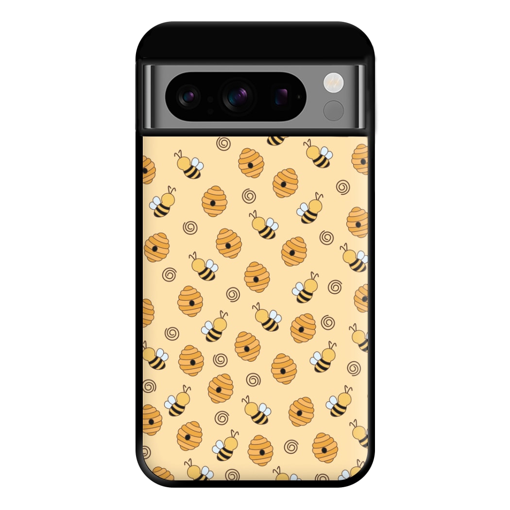 Honey Bees - Spring Patterns Phone Case for Google Pixel 8 Pro