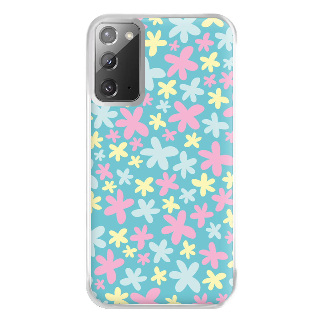 Blue, Pink And Yellow Flowers - Spring Patterns Phone Case for Galaxy Note 20 Ultra