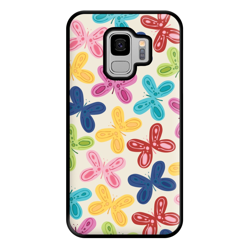 Butterflies - Spring Patterns Phone Case for Galaxy S9 Plus