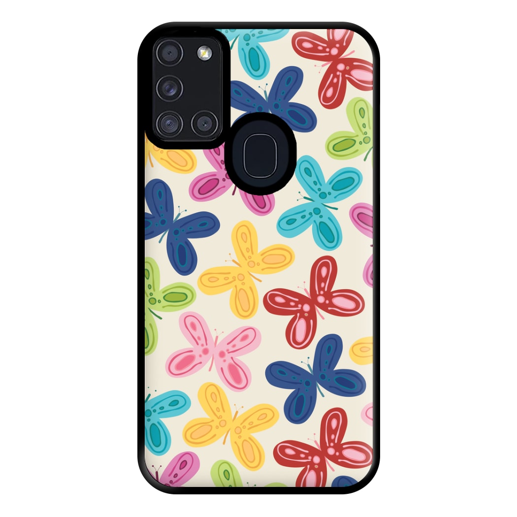 Butterflies - Spring Patterns Phone Case for Galaxy A21s