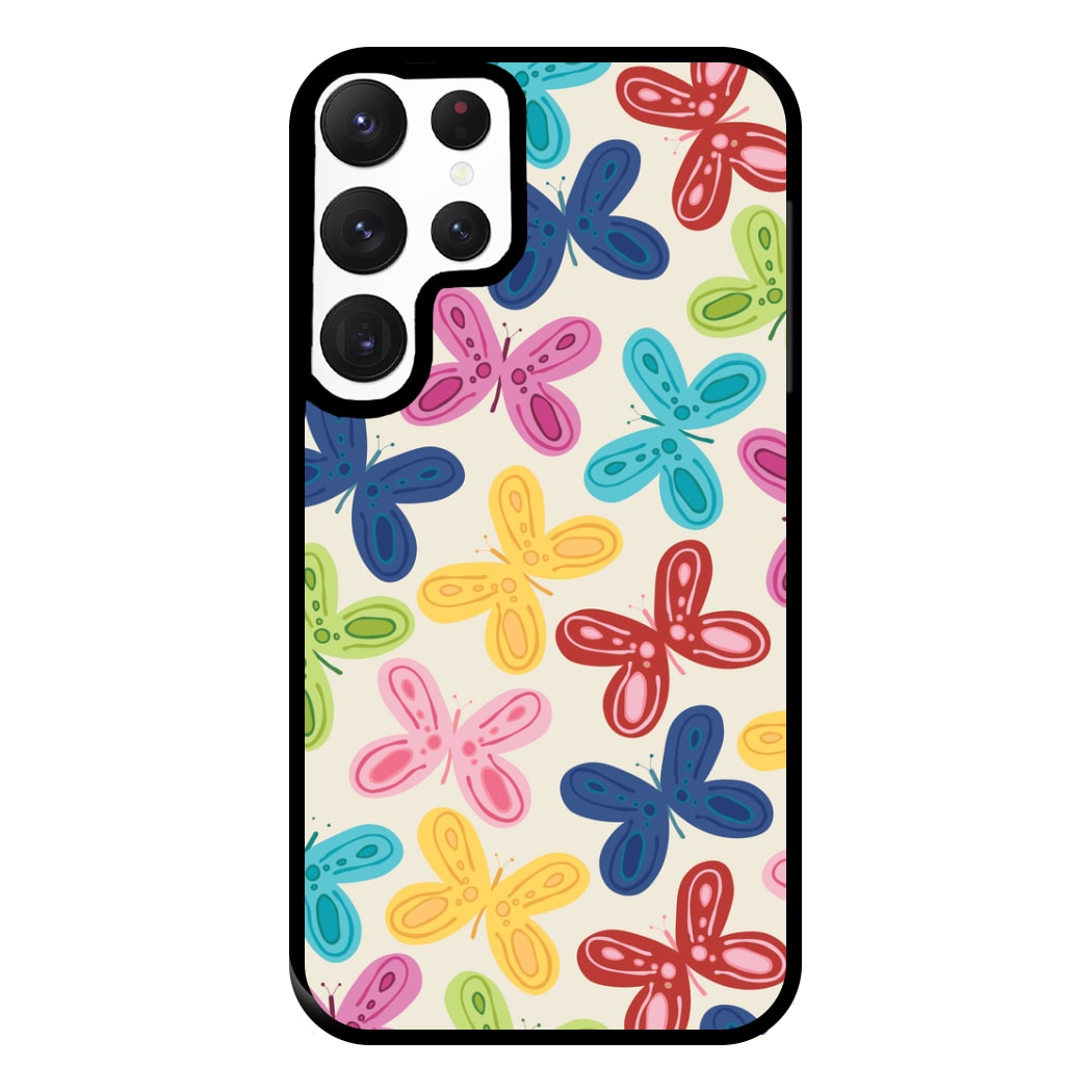 Butterflies - Spring Patterns Phone Case for Galaxy S22 Ultra