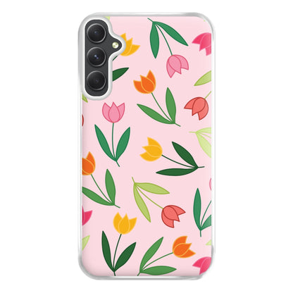 Tulips - Spring Patterns Phone Case for Galaxy A14