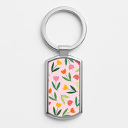 Tulips - Spring Patterns Luxury Keyring 1