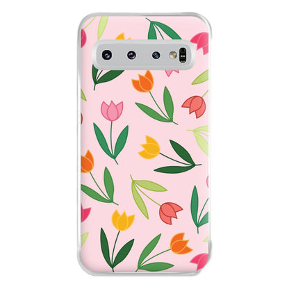 Tulips - Spring Patterns Phone Case for Galaxy S10 Plus