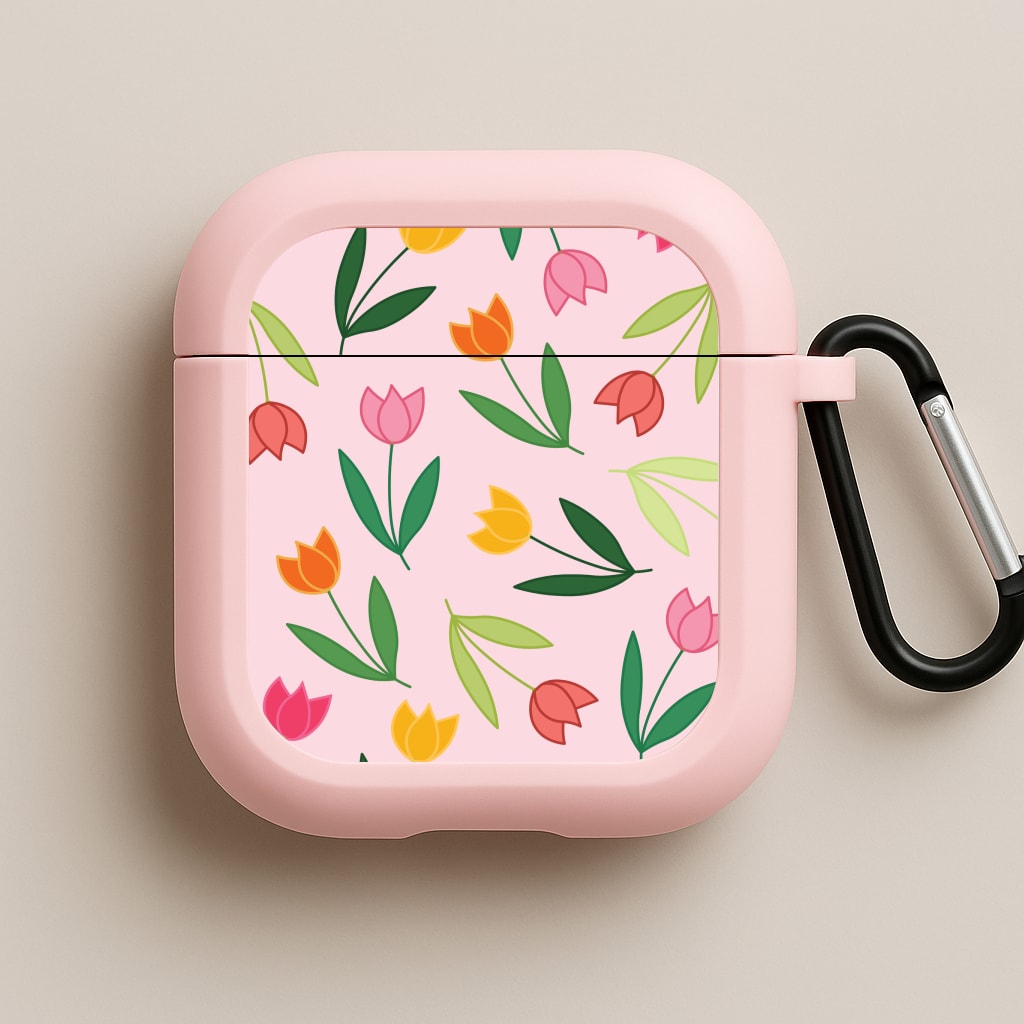 Tulips - Spring Patterns Pink AirPods Case