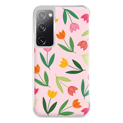 Tulips - Spring Patterns Phone Case for Galaxy S20