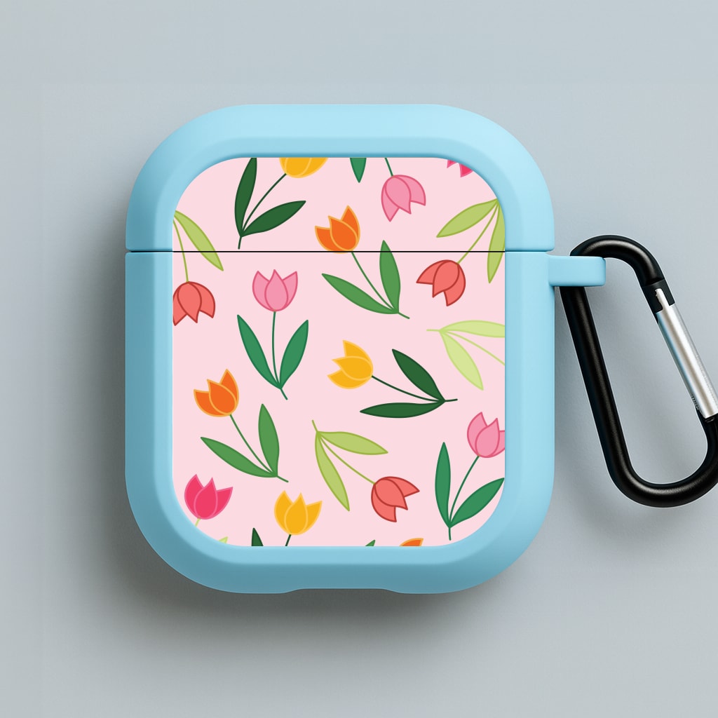 Tulips - Spring Patterns Blue AirPods Case
