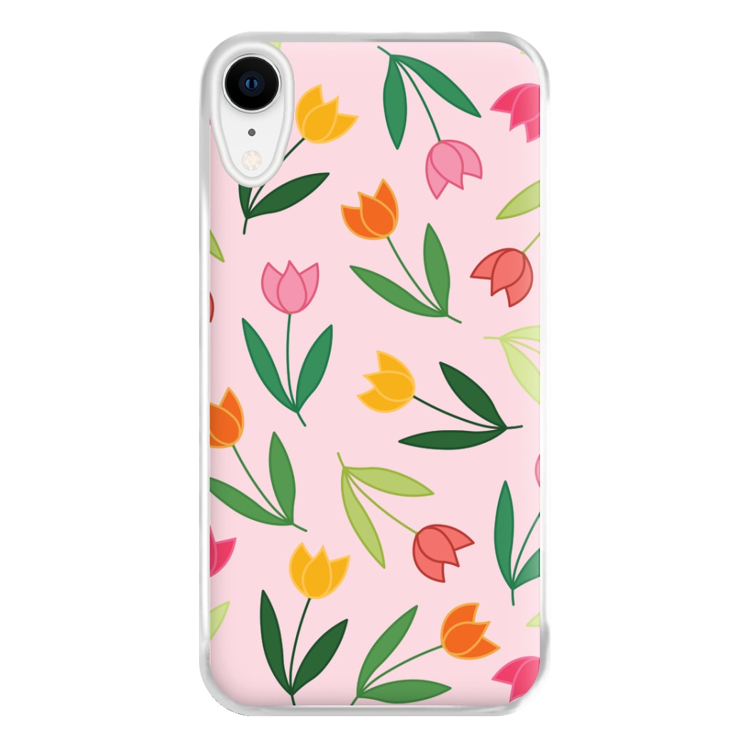 Tulips - Spring Patterns Phone Case for iPhone XR