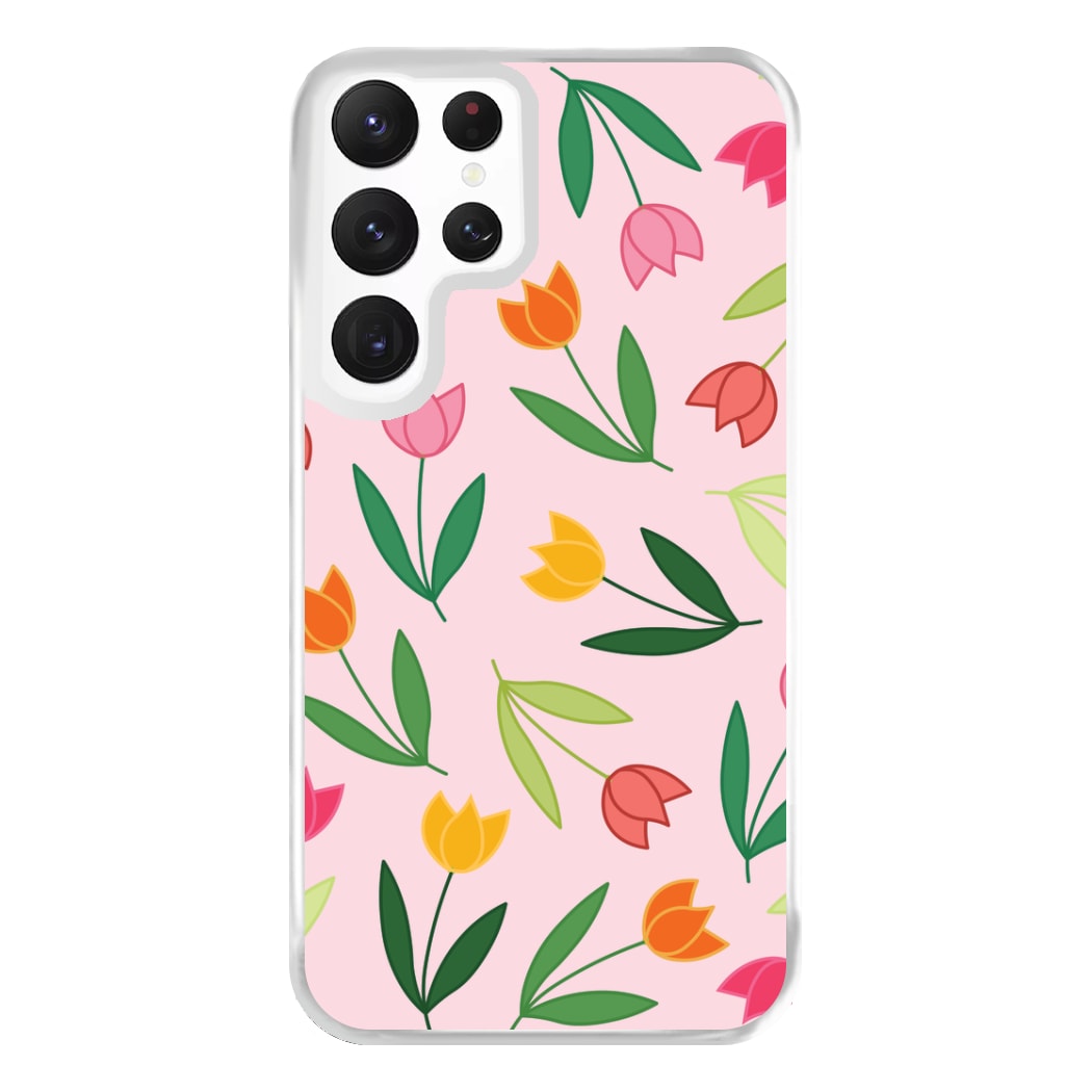 Tulips - Spring Patterns Phone Case for Galaxy S22 Ultra