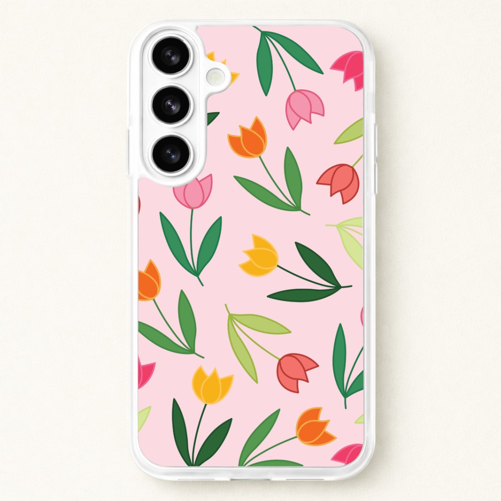 Tulips - Spring Patterns Phone Case for Galaxy S26 Plus