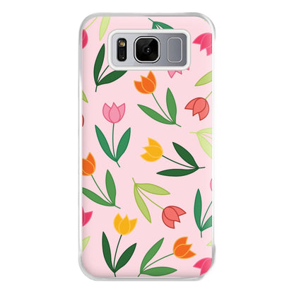 Tulips - Spring Patterns Phone Case for Galaxy S8 Plus