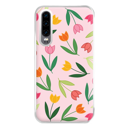 Tulips - Spring Patterns Phone Case for Huawei P30