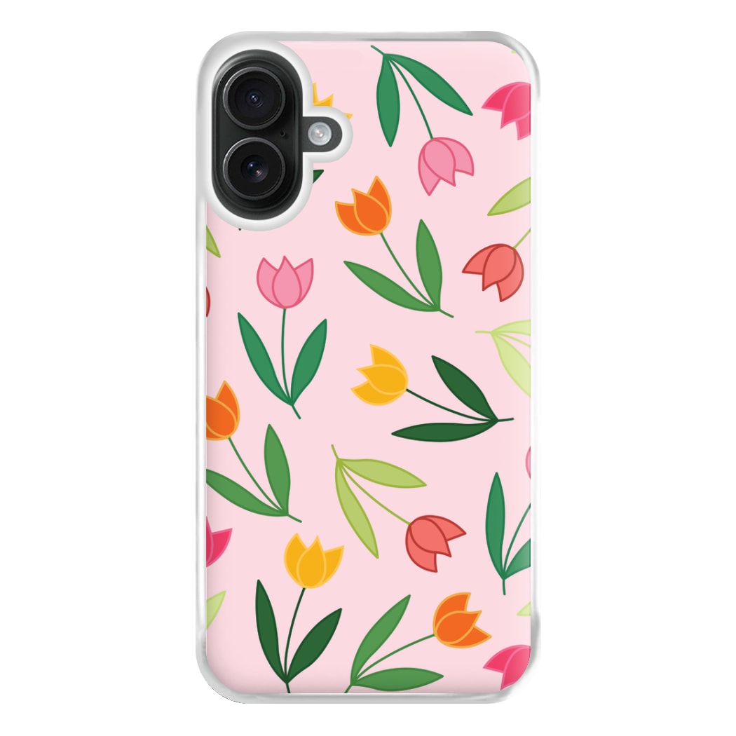 Tulips - Spring Patterns Phone Case for iPhone 16 Plus