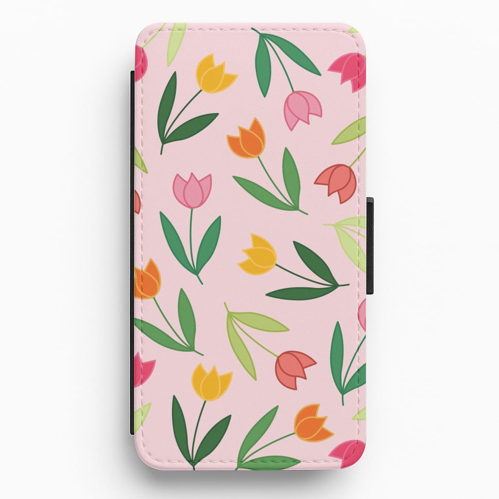 Tulips - Spring Patterns Flip / Wallet Phone Case