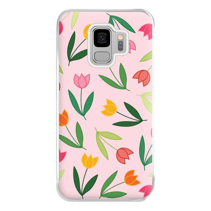 Tulips - Spring Patterns Phone Case for Galaxy S9 Plus