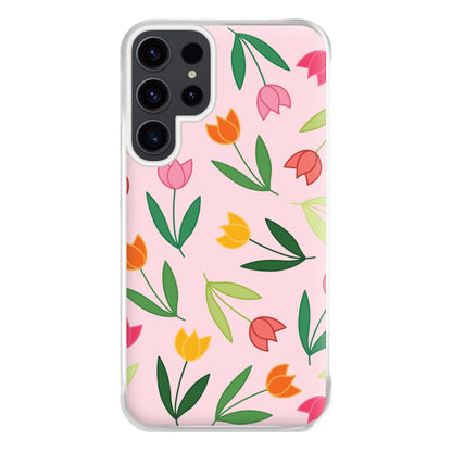 Tulips - Spring Patterns Phone Case for Galaxy S23 Ultra