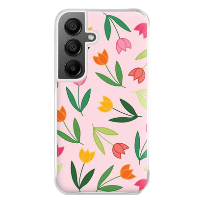 Tulips - Spring Patterns Phone Case for Galaxy A55