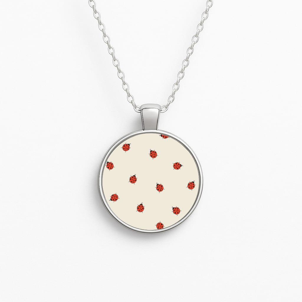 Ladybirds - Spring Patterns Circle Necklace