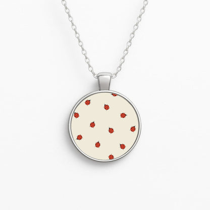 Ladybirds - Spring Patterns Circle Necklace